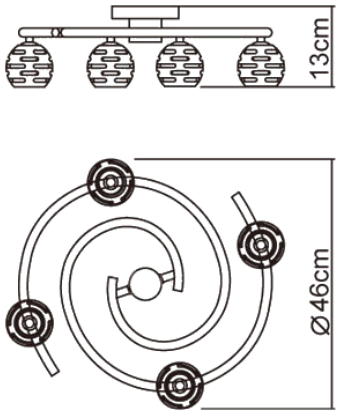 Dali PB Ceiling Lights Mantra Flush Fittings